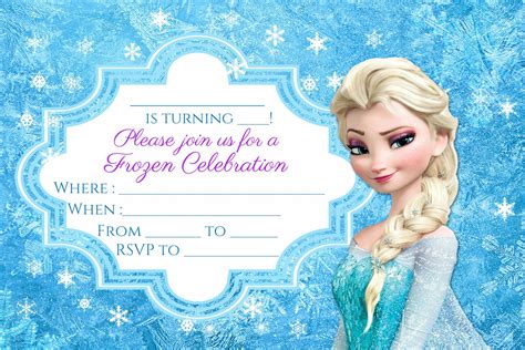 Frozen Birthday Invitation Snowflake Design