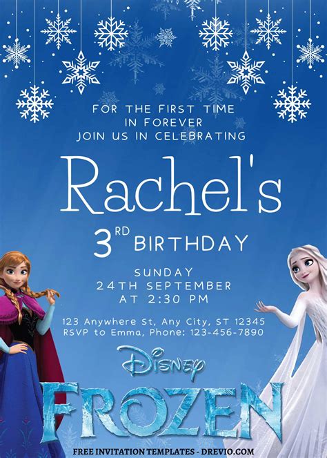 Frozen Birthday Invitation Template 1