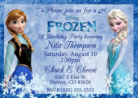 Frozen Birthday Invitation Template 3