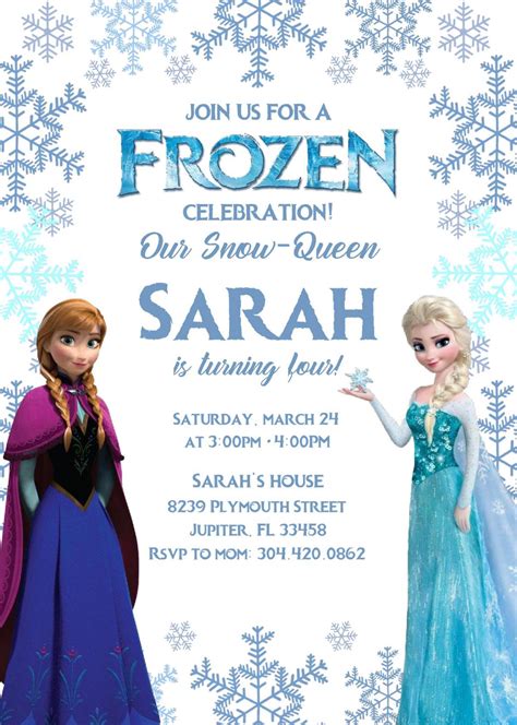 Frozen Birthday Invitation Template 4