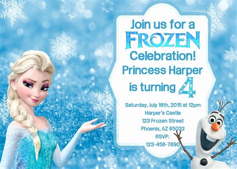 Frozen Birthday Invitation Template 5