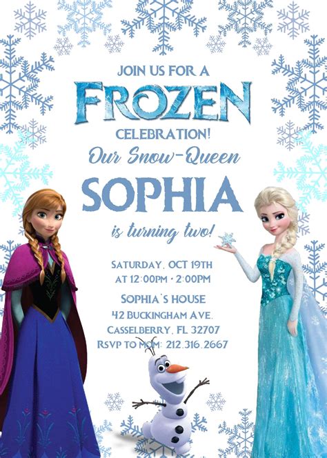 Frozen Birthday Invitation Template 6