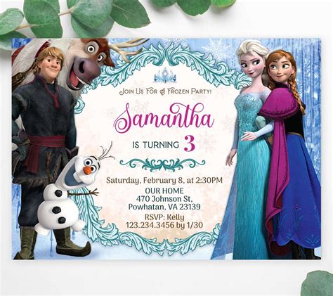 Frozen Birthday Invitation Template 9