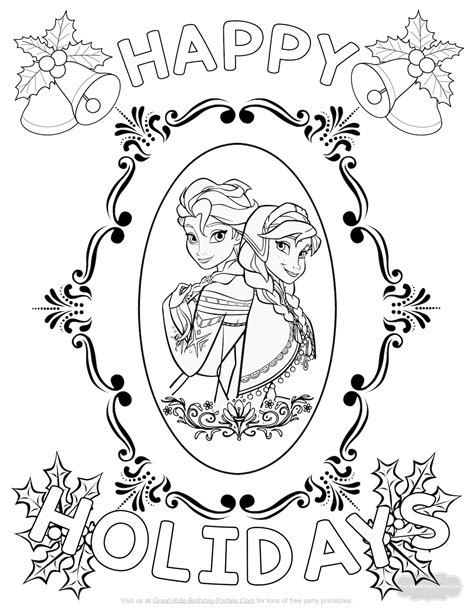 Frozen Christmas coloring pages