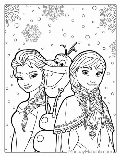 Frozen coloring page