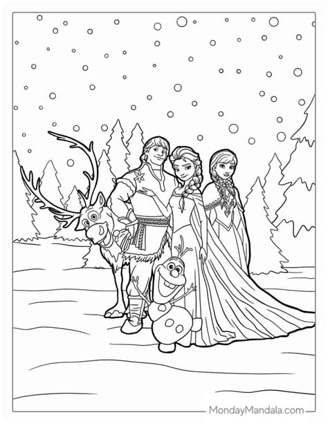 Frozen Colouring Templates for Kids