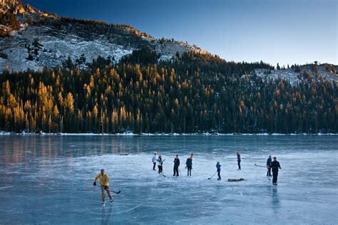 Frozen lake