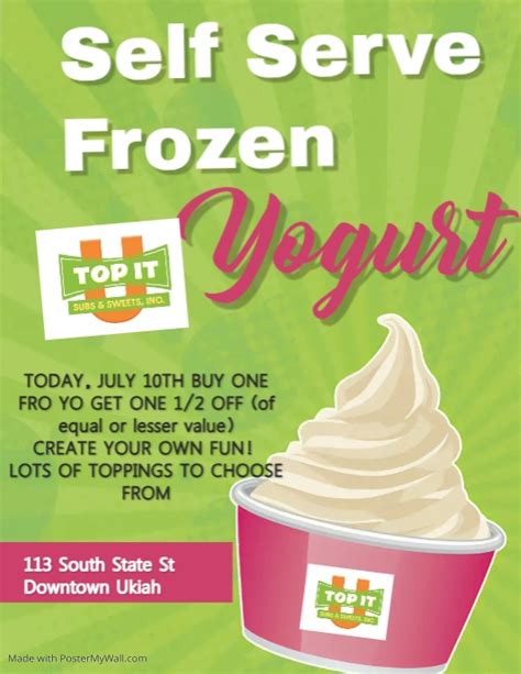 Frozen yogurt flyer template