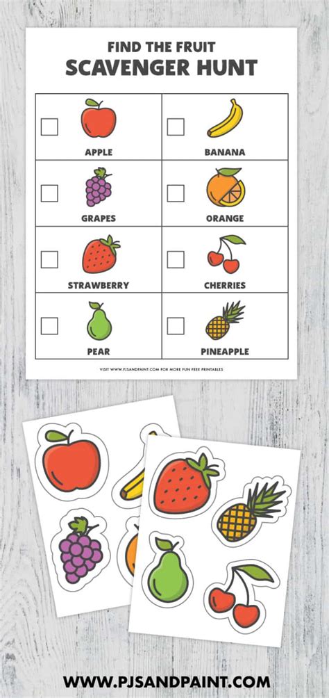 Fruit And Vegetable Scavenger Hunt