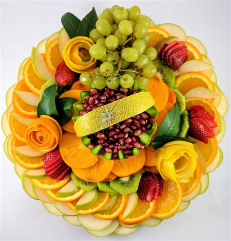 Fresh fruit arrangement with kiwi and strawberries