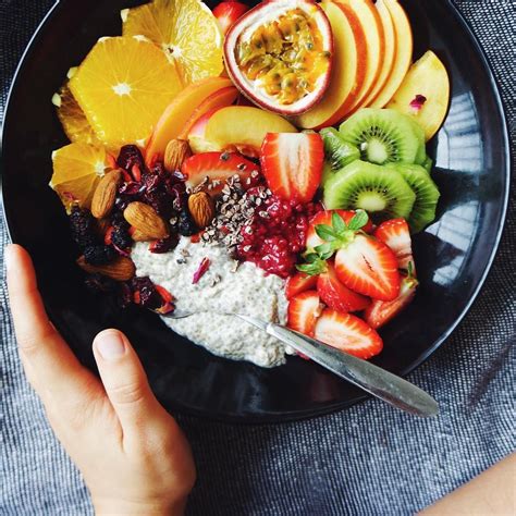 Fruit bowl with coconut flakes