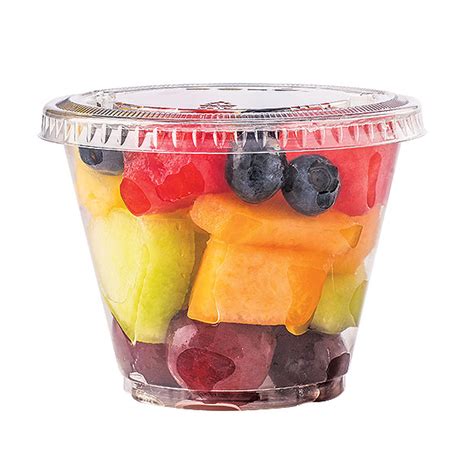 Fresh fruit cup with strawberries and blueberries