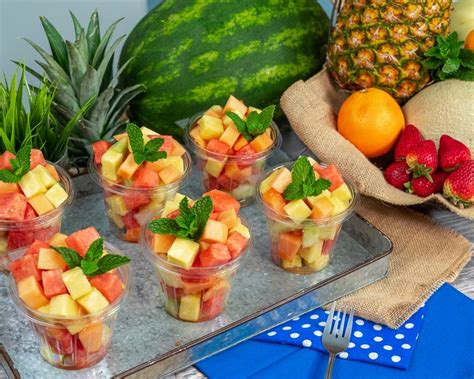 Fresh fruit cup with berries