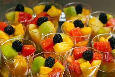 Fresh fruit cup arrangement