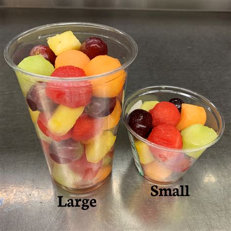 Fruit cups for calorie intake