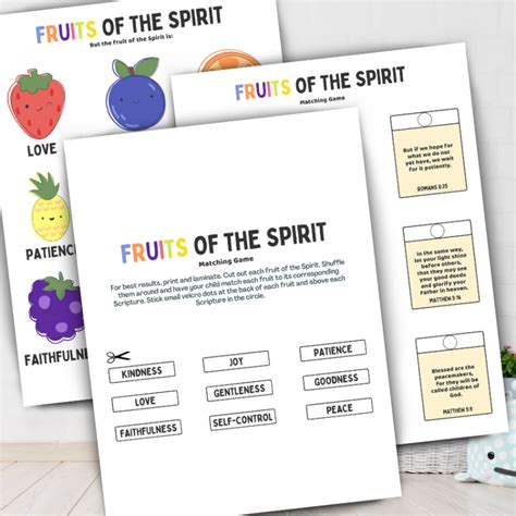 Fruit of the Spirit Matching Game