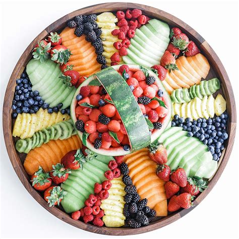 Fresh fruit platter with mixed fruits