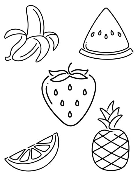 Fruits coloring pages