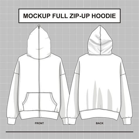 Full Zip Hoodie Design Template