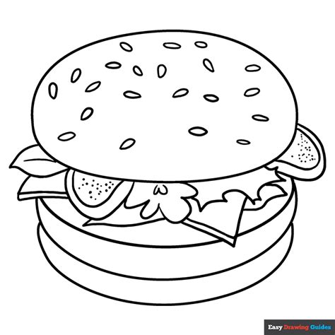 Fun Burger Coloring Page