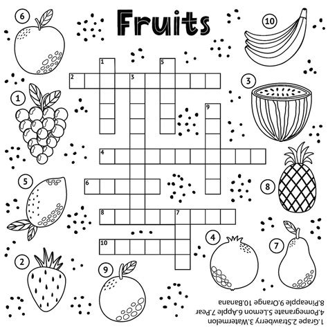 Fun Crossword Puzzles for Kids Example 2