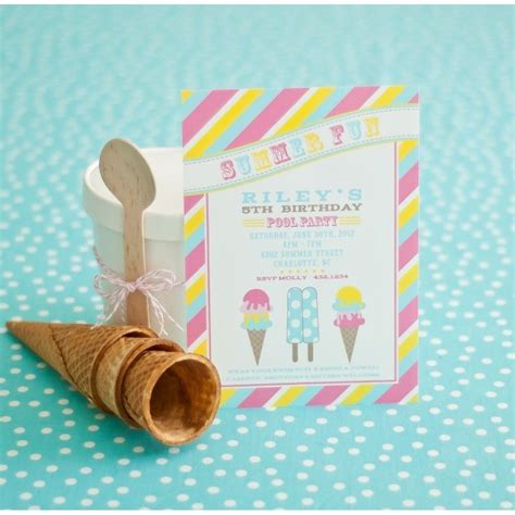 Fun Ice Cream Party Invitation