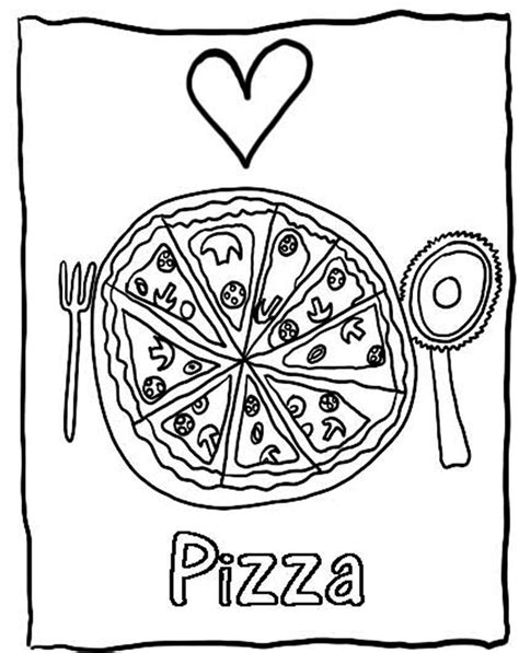 Fun Pizza Coloring Page