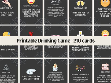 7 Fun Printable Drinking Card Games