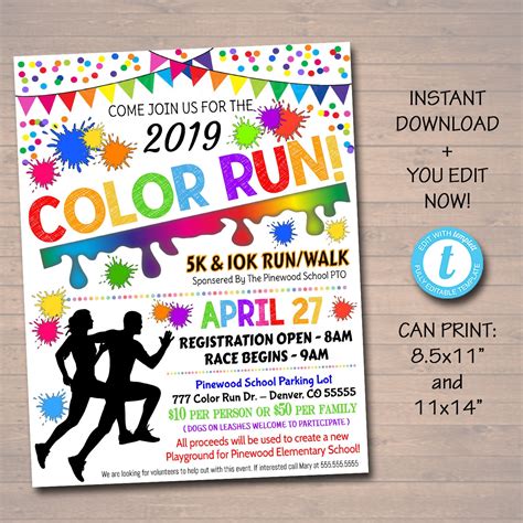 Fun Run Invitation Template