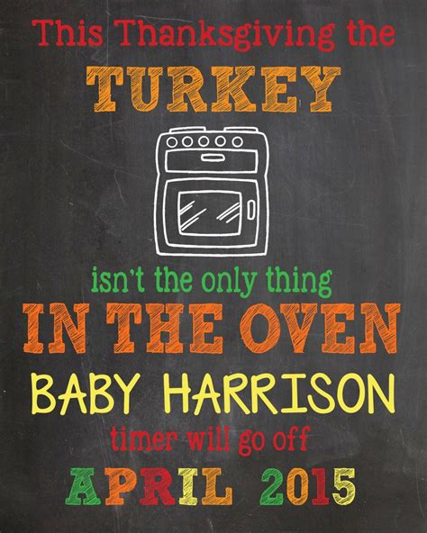 Fun Thanksgiving pregnancy announcement