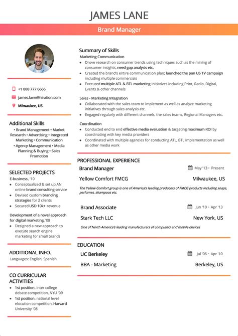 Functional Resume Template 7