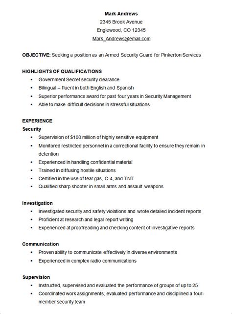 Functional Resume Template Format