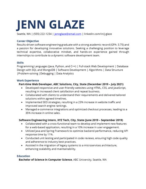 Functional Resume with Summary Template Image