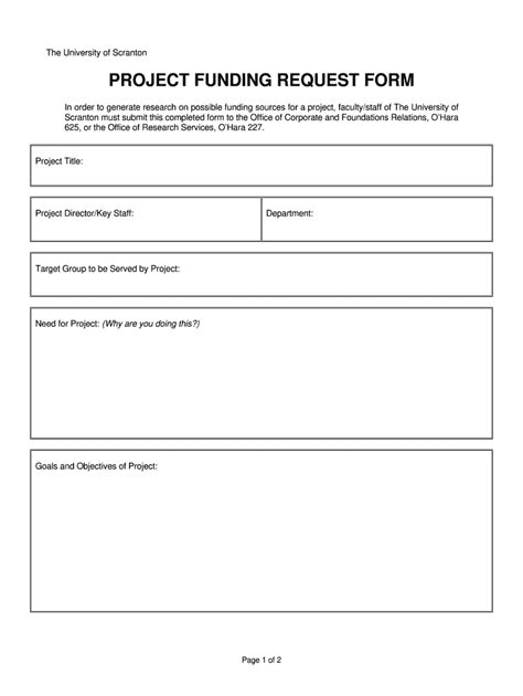 Funding Request Template