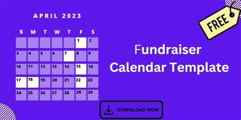 Free Fundraiser Calendar Template Download