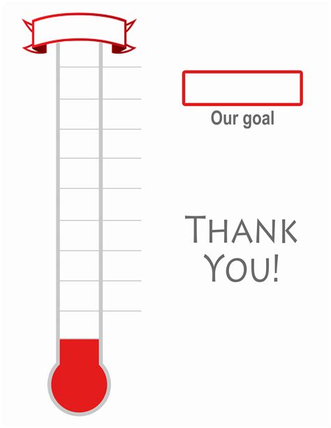 Fundraiser Thermometer Template Download