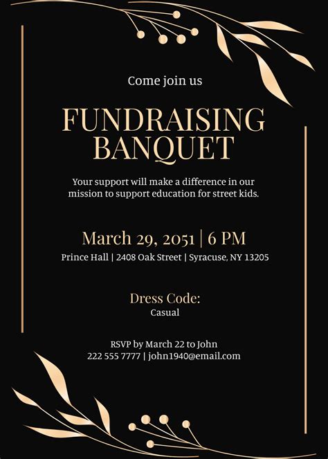 Fundraising Event Invitation Template