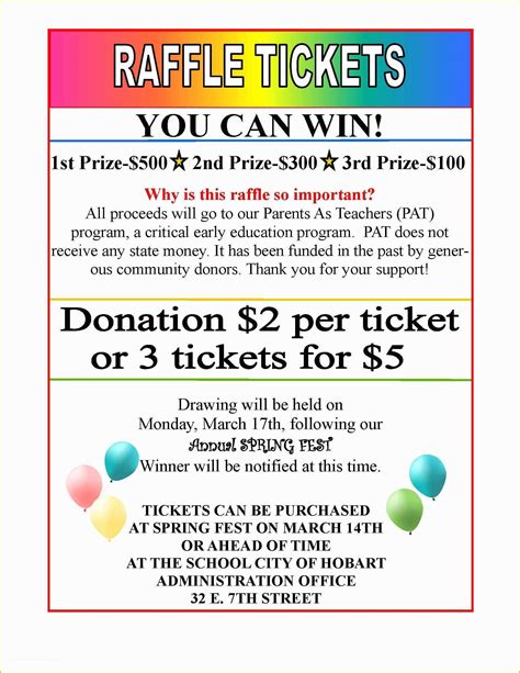 Fundraising raffle ticket template