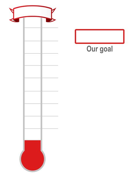 Goal-Oriented Fundraising Thermometer Template