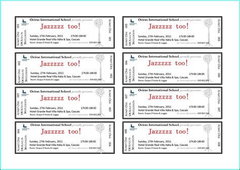 Fundraising Ticket Template 3