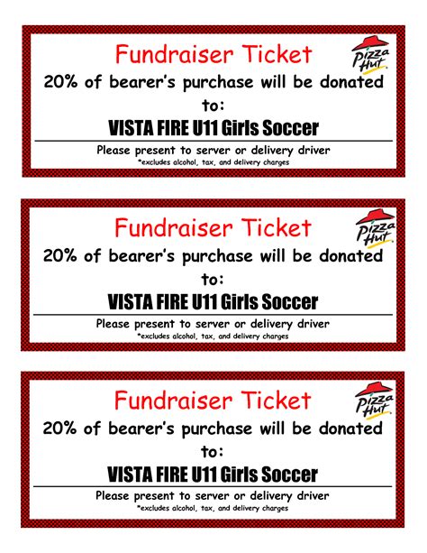 Fundraising Ticket Template Examples