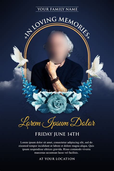 funeral flyer template features image