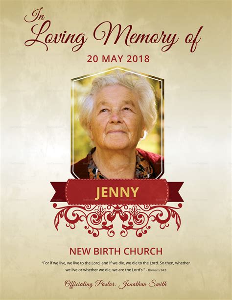 Funeral Flyer Template 8