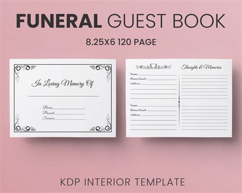 Funeral Guest Book Template Image 1