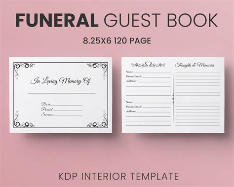 Funeral Guest Book Template Image 2