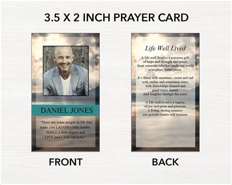 Funeral Prayer Card Design Inspiration