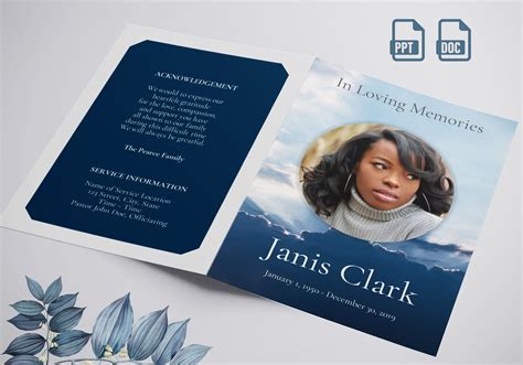 Example of a Funeral Program Template 3