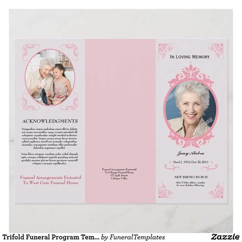 Funeral Program Template Color Scheme