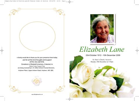 Funeral Program Template Design Software