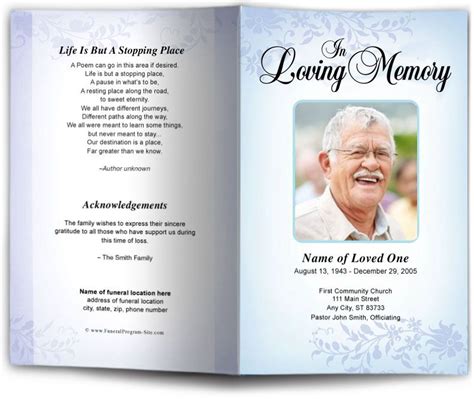 Funeral Program Template Ideas